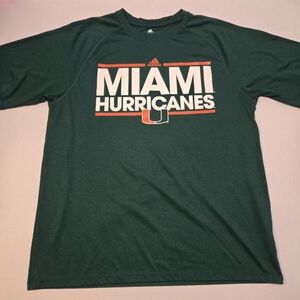 Adidas Miami Hurricanes Green T-Shirt